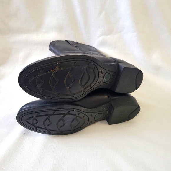 Mens Ariat Heritage Black Leather Roper Boots Size 8.5B - Picture 9 of 16